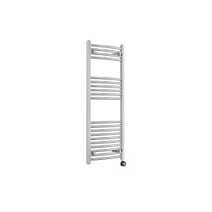 Fjord 1200 x 500mm Curved Chrome Thermostatic Touch Control Wifi Electric Heated Towel Rail