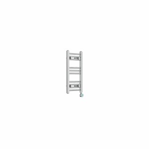 Bergen 600 x 300mm Straight Chrome Thermostatic Touch Control Electric Heated Towel Rail