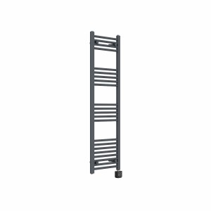 Bergen 1400 x 400mm Straight Anthracite Thermostatic Wifi Control Electric Heated Towel Rail