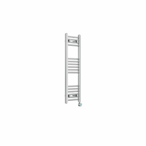 Bergen 1000 x 300mm Straight Chrome Thermostatic Touch Control Electric Heated Towel Rail