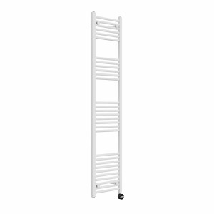 Bergen 1800 x 400mm Straight White Thermostatic Touch Control Electric Heated Towel Rail