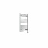 Fjord 800 x 500mm Curved Chrome Thermostatic Touch Control Electric Heated Towel Rail