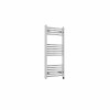 Fjord 1000 x 500mm Curved Chrome Prefilled Electric Heated Towel Rail