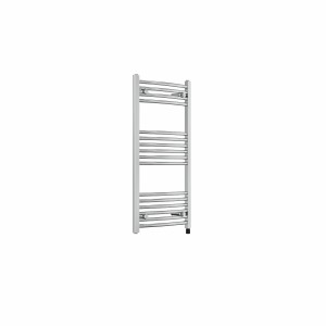 Fjord 1000 x 500mm Curved Chrome Prefilled Electric Heated Towel Rail
