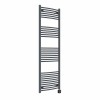 Fjord 1800 x 600mm Curved Anthracite Thermostatic Wifi Control Electric Heated Towel Rail