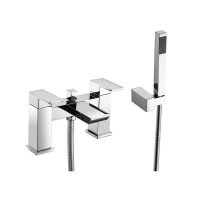 Imperio Verge - Modern Bath Shower Filler Mixer Tap with Shower Kit - Chrome