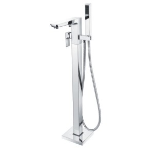 Coe Modern Freestanding Bath Shower Mixer Tap with Hand Shower Chrome