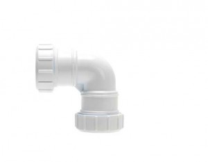 Plastic Compression 32mm 90 Degree Bend White