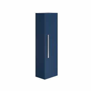 Calm Blue Wall Mounted Tall Bathroom Storage Unit
