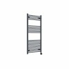 Bergen 1200 x 600mm Straight Anthracite Thermostatic Touch Control Electric Heated Towel Rail