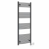 Fjord 1400 x 500mm Curved Anthracite HEC Thermostatic Electric Heated Towel Rail