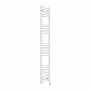 Bergen 1800 x 300mm Straight White Thermostatic Touch Control Electric Heated Towel Rail
