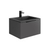 Reid 600mm LED Vanity Unit & Graphite Grey Basin - Matt Grey