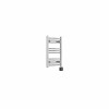 Fjord 600 x 400mm Curved Chrome Thermostatic Wifi Control Electric Heated Towel Rail