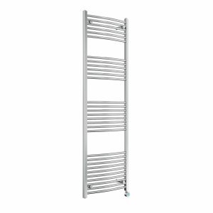 Fjord 1800 x 600mm Curved Chrome Thermostatic Touch Control Electric Heated Towel Rail