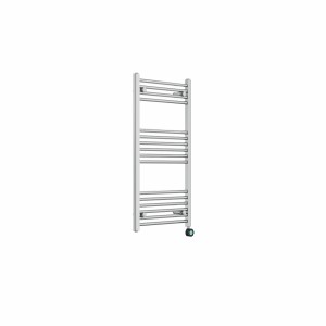 Bergen 1000 x 500mm Straight Chrome Thermostatic Touch Control Electric Heated Towel Rail