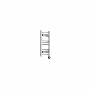 Bergen 600 x 300mm Straight Chrome Thermostatic Touch Control Electric Heated Towel Rail