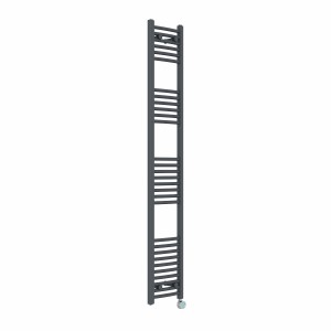 Fjord 1800 x 300mm Curved Anthracite Thermostatic Touch Control Wifi Electric Heated Towel Rail