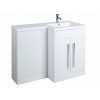 Calm White Right Hand Combination Vanity Unit Set with Concealed Cistern (No Toilet) - 1100mm