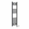 Fjord 1200 x 300mm Curved Anthracite HEC Thermostatic Electric Heated Towel Rail