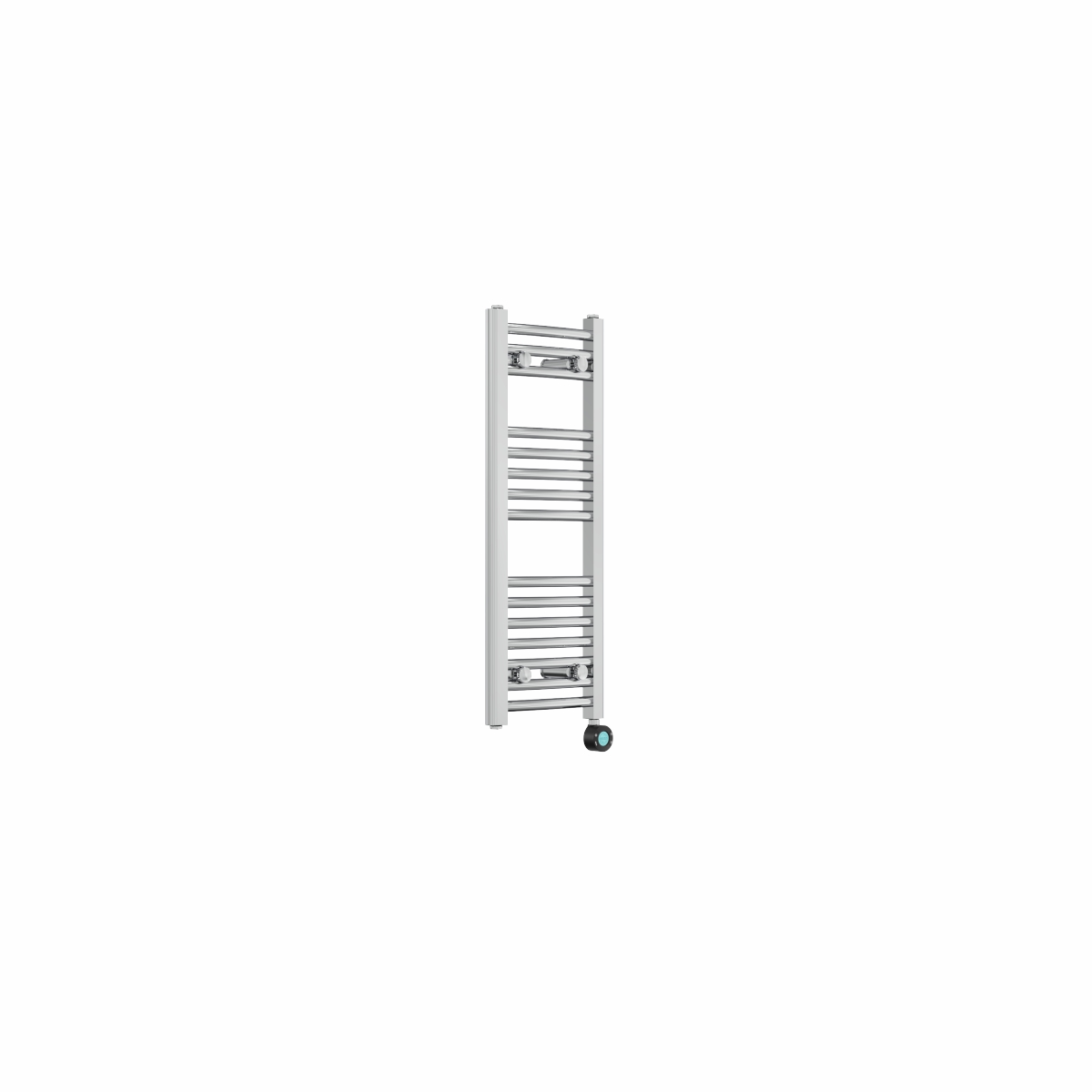 Fjord 800 x 300mm Curved Chrome Thermostatic Touch Control Electric Heated Towel Rail