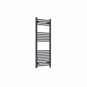 Bergen 1200 x 500mm Straight Anthracite Prefilled Electric Heated Towel Rail
