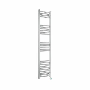 Fjord 1600 x 400mm Curved Chrome Thermostatic Touch Control Wifi Electric Heated Towel Rail