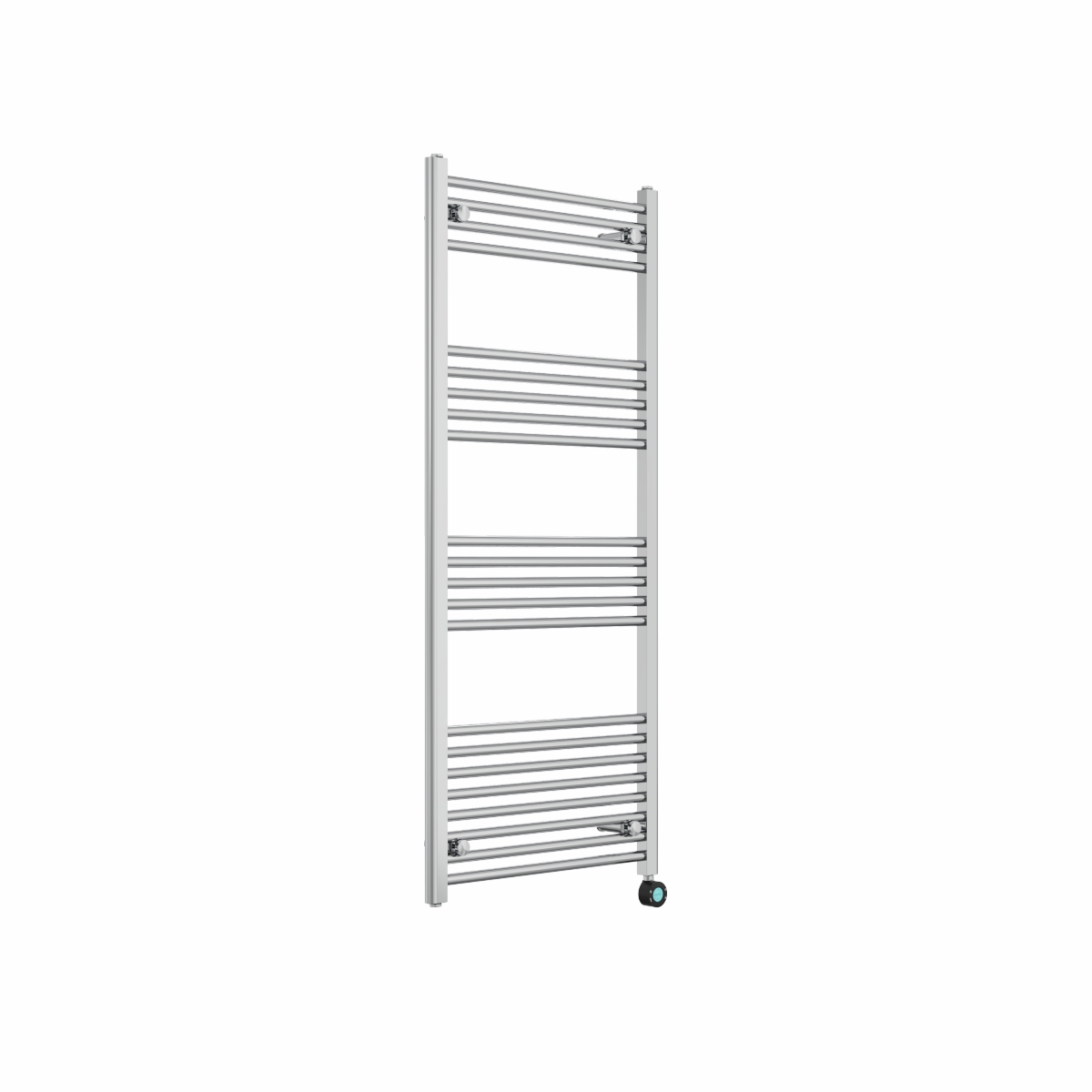 Bergen 1400 x 600mm Straight Chrome Thermostatic Touch Control Electric Heated Towel Rail