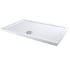 Aquariss - Rectangle White Stone Shower Tray - 1500 x 760mm - Includes Waste
