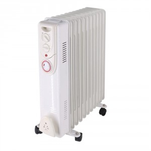 Dovre Electric Portable Oil Filled Radiator 11 Fin Gloss White - 2500W