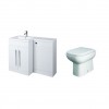 Calm White Left Hand Combination Vanity Unit with RAK-Origin Toilet - 1100mm 
