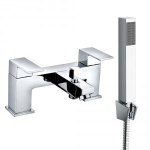 Alban Modern Bath Shower Mixer Tap with Hand Shower - Chrome