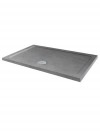 Shower Tray 1600 x 800 mm ABS Stone Flat Top Rectangle Grey Sparkle