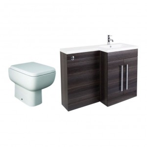 Calm Grey Right Hand Combination Vanity Unit with RAK-Series 600 Toilet - 1100mm 