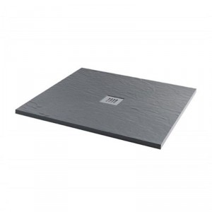 Shower Tray 800 x 800mm Ultra Low Profile Ash Grey Square