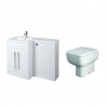 Calm White Left Hand Combination Vanity Unit with RAK-Series 600 Toilet - 1100mm 