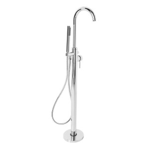 Nairn Modern Freestanding Bath Shower Mixer Tap with Hand Shower - Chrome