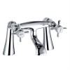 Lincoln Traditional Crosshead Bath Filler Mixer Tap - Chrome and White