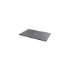 Aquariss - Ash Grey Slate Effect Rectangle Shower Tray - 1400 x 900mm - Includes Fast Flow Grill Waste