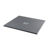 Aquariss - Ash Grey Slate Effect Square Shower Tray - 800 x 800mm - Includes Fast Flow Grill Waste