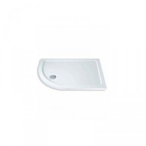 Shower Tray 1200 x 900 mm ABS Stone 550 Radius Right Hand Offset Quad White Sparkle