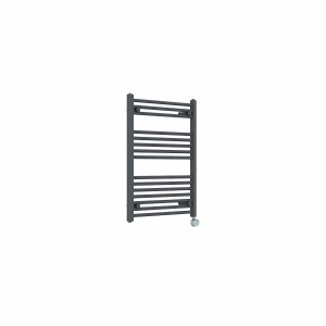 Bergen 800 x 600mm Straight Anthracite Thermostatic Touch Control Electric Heated Towel Rail