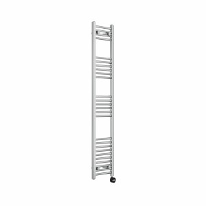 Bergen 1600 x 300mm Straight Chrome Thermostatic Touch Control Electric Heated Towel Rail