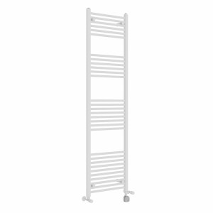 Bergen 1800 x 500mm Dual Fuel Straight White Thermostatic Electric Heated Towel Rail