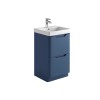 Acton 500mm Free Standing Vanity Unit & White Basin - Blue