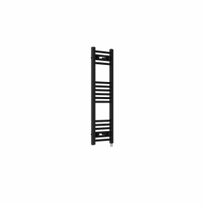 Bergen 1000 x 300mm Straight Black Prefilled Electric Heated Towel Rail