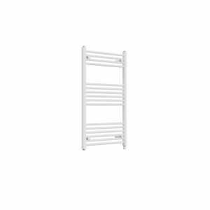 Bergen 1000 x 600mm Straight White Prefilled Electric Heated Towel Rail