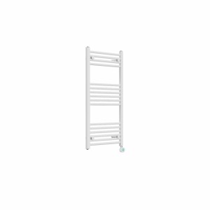 Bergen 1000 x 500mm Straight White Thermostatic Touch Control Wifi Electric Heated Towel Rail