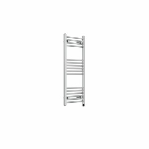 Bergen 1000 x 400mm Straight Chrome Prefilled Electric Heated Towel Rail