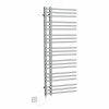 Kristiansund 1250 x 500mm Round Chrome Electric Designer Heated Towel Rail